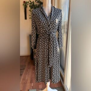 BY Design Black and White Patterned Dress NWT